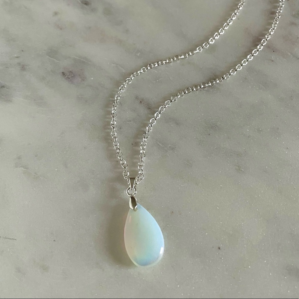 .925 Silver Opalite Necklace - Picture 1 of 1